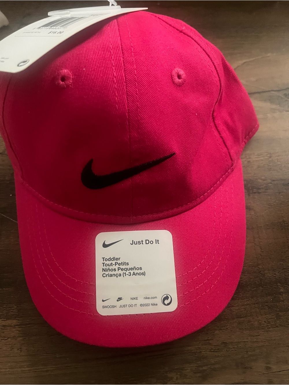 Nike Toddler Hat in Hot Pink with Black Swoosh